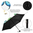 thumbnail image 4 of Blue Lotus on Water Umbrellas for Sun Auto Open Close UV50+ Waterproof 5-Fold Compact Fiberglass Frame, 4 of 6