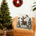 thumbnail image 4 of VOTRUDI Christmas Linen Pillow Cover - 17.7x17.7in (45x45cm) Soft Festive Printed Decorative Pillowcase for Sofa, Bedroom & Home Holiday Christmas Decoration, 4 of 6