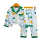 thumbnail image 1 of Conjunto de ropa de hogar para niños con cárdigan de solapa con contraste de otoño, pijama de algodón de licra para niños y niñas, ropa de habitación con aire acondicionado de verano, 1 of 4