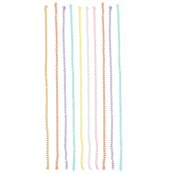 Dytern Jewelry Making 10Pcs Plastic Curb Chains Jewelry Making Chain Supplies for DIY (Random Style)