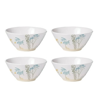 Famiware Moonlight 4-Piece Stoneware 32 oz Pasta Bowls Sets, White