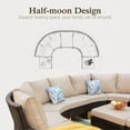 thumbnail image 4 of Sophia & William 9 Piece Outdoor Wicker Patio Conversation Sofa Set Outdoor Sectionals, 4 of 7