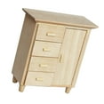 thumbnail image 3 of HERFIER Miniature Wooden Bookshelf Cabinet 1:12 Scale Furniture Accessories, 3 of 8