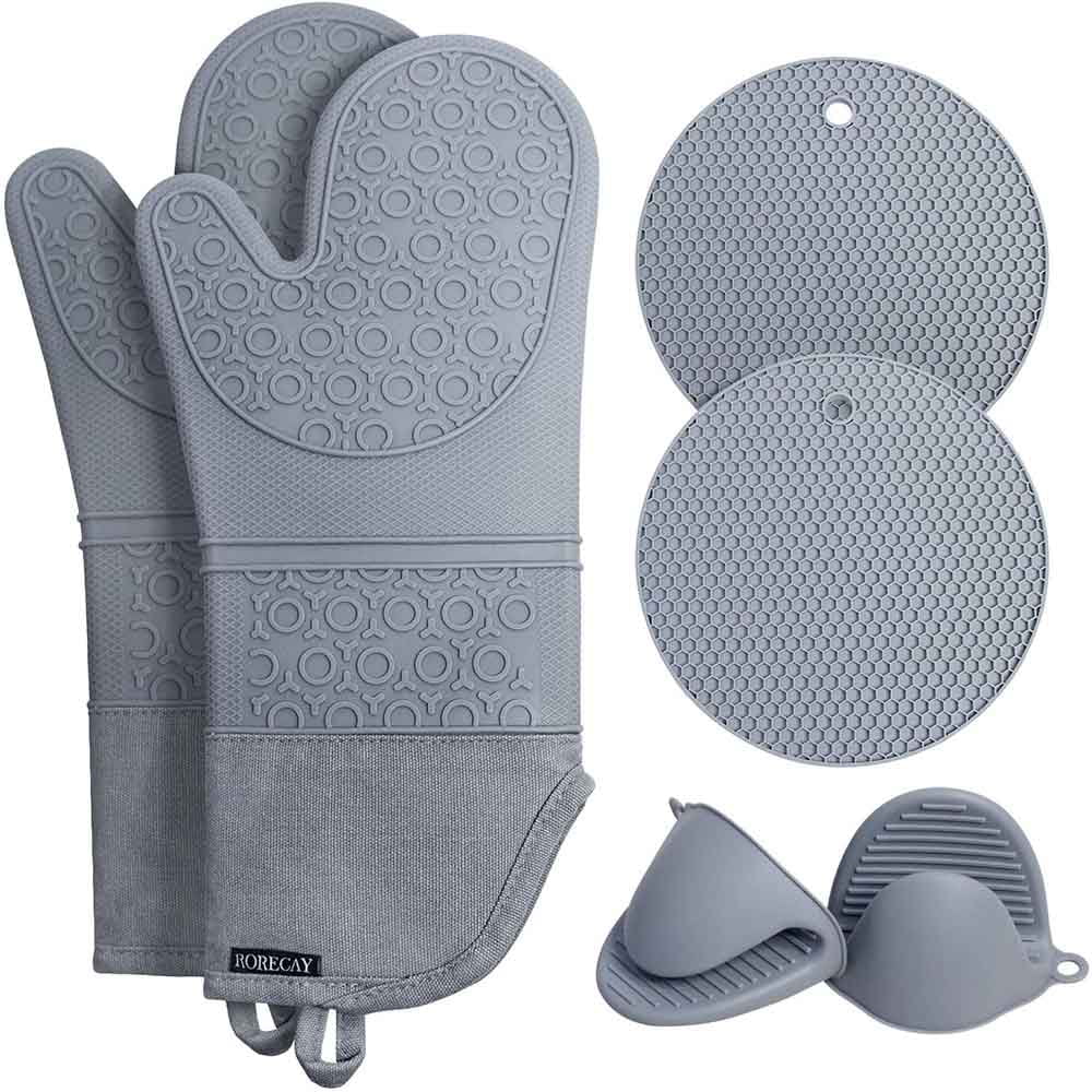 Details about   1 Pair Oven Gloves Heat Resistant Mitts Potholders Pad for Cooking Baking