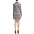 thumbnail image 2 of Poof Apparel Juniors' Striped Rib Knit Mock Neck Long Sleeve Skater Dress, 2 of 3