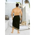 thumbnail image 4 of LA LEELA Men's Pareo Regular Swimsuits Sarong Long Swim Beach Wrap One Size Geometric, Black Summer Vacation Aloha, 4 of 5