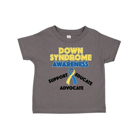

Inktastic Down Syndrome Awareness Support Educate Advocate Gift Toddler Boy or Toddler Girl T-Shirt
