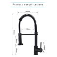 ZHNGRJE Matte Black Kitchen Faucet Deck Mounted Mixer Tap Degree