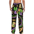 thumbnail image 3 of Haiem Mardi Gras3 Men's Pajama Pants Ultra Lightweight Pjs Bottoms Sleepwear Bottom Pants with Pocket Drawstring-Small, 3 of 9