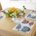thumbnail image 4 of Ambesonne Kabuki Place Mats Set of 4, Colored Japan s, Standard Size, Blue Red White, 4 of 6