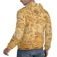 thumbnail image 6 of Pofeuu Old Vintage Map Of Sea Print Mens Casual Hooded Collar Drawstring Hoodies Pullover Sweatshirts Casual Long Sleeve Shirts-XX-Large, 6 of 7