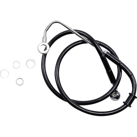 Drag Specialties New Brake Line - +4" - Black - '15-'17 Softail, 1741-5772