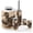 Color 1, variant on Bathroom Accessory Set 6 Piece with Hunting Rustic Majestic Wolf Eagle Wilderness Landscape Toothbrush Holder, Soap Dispenser, Soap Dish, Trash Can with Lid, Toothbrush Cup, Toilet Brush Holder