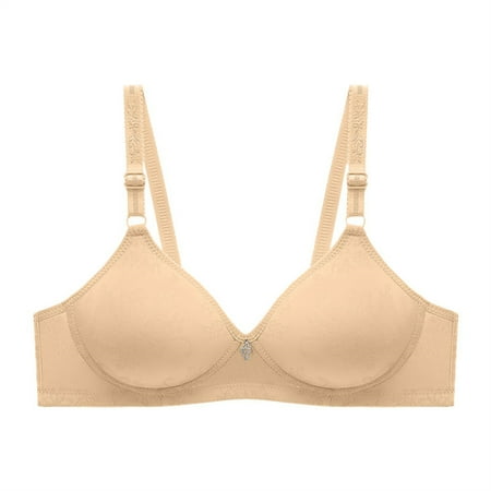 

TZNBGO Plus Size Bras for Women Everyday Bras Women Solid Color Non-Steel Ring Non-Magnetic Buckle Underwear Bras Large Size Lace Contrast Color Stitching Plaid Print Bra Light Skin Tone Xl(1002