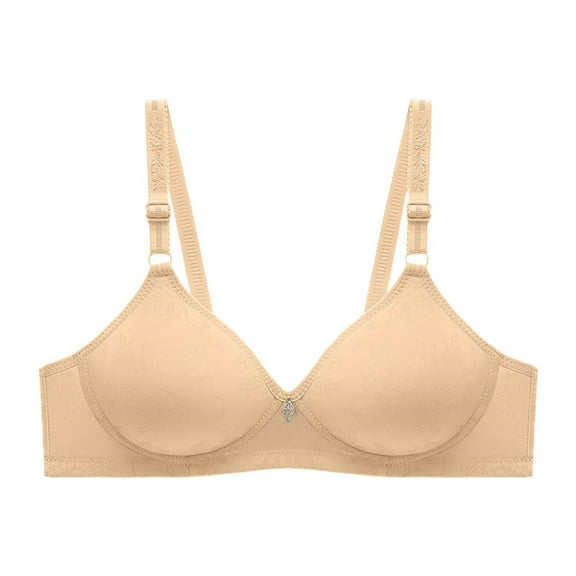 hoksml Bras For Women Sexy Plus Size Solid Color Non-Steel Ring Non-Magnetic Buckle Underwear Bras Lingerie For Women Clearance