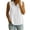 White, variant on Otntypg Womens Sleeveless Button Down Shirts Lightweight Soft Cotton Linen Work Peplum Blouses Solid Color V Neck Casual Beach Vacation Collared Tank Tops