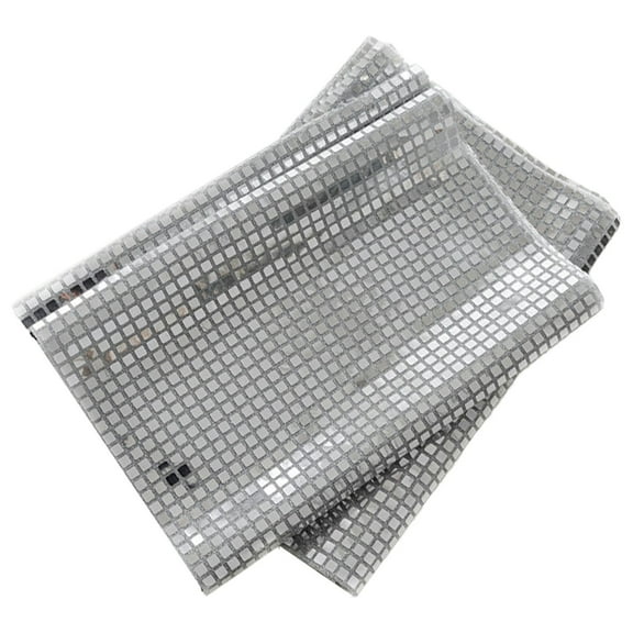 XIEULQP 2 Pack 12 x 72 Inches Glitter Disco Party Table Runner Disco Ball Decor Retro 70s 80s Theme Birthday Decorations Sequin Silver Bachelorette Dance Party Supplies Wedding Table Cloth