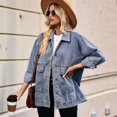 thumbnail image 6 of Women'S Button-Down Vintage Ripped Blue Denim Jacket XXL, 6 of 8