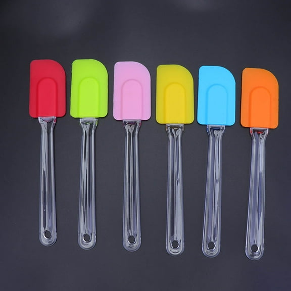 Greenadscape 6Pcs Spatula Set Tapered Silicone Odorless for Baking and Pastry Chef Tools