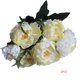 thumbnail image 1 of Estilo europeo mini peonía peonía flor artificial flor artificial flor de seda flor artificial 10 lotes [blanco como la leche] Advancent JJ16242-05, 1 of 6