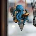 thumbnail image 7 of Uutvery Octopus Reading Accessory Hanging with Christmas Hat, Quirky Bookmark Holder and Desk Decor, Fun Festival Themed Ornament for Book Lovers, Unique Gift Idea, 3.54 Inches, 7 of 7