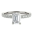 thumbnail image 2 of Mauli Jewels Women's 2.50 Carat Emerald Cut Moissanite Diamond Engagement Rings in 10K Gold, 4-Prong Setting, 2 of 7