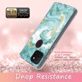 thumbnail image 5 of T-Mobile REVVL 5G Case, Rosebono Bling Glitter Sparkle Laser Green Marble Graphic Fashion Cute Colorful Skin Cover Shockproof Case for T-Mobile REVVL 5G, 5 of 5