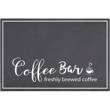 

Dark Grey Super Absorbent Coffee Mat: 12x20in Cuttable Dish Drying Mat – Fits Under Coffee Maker Espresso Machine – Hide Stains Essential Kitchen Bar Accessory