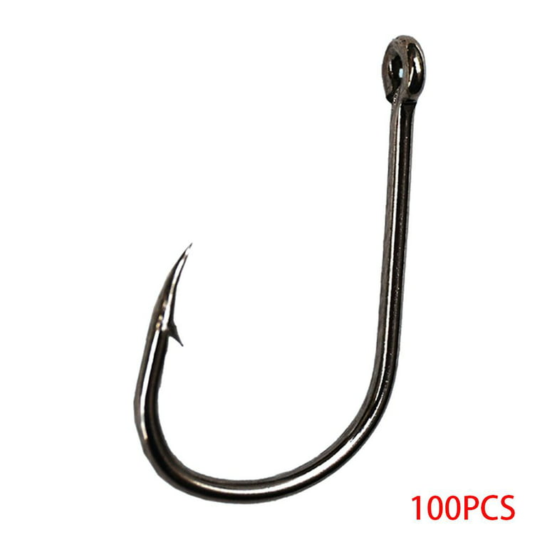 Barbed Fishing Hook With Hole Mix 3#-12# Carbon Steel Carp Fishing Hooks In  Box Fishhooks Pesca Fishing Tackle Accessory B181