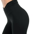 thumbnail image 4 of Women's V Cut Cross Waist Yoga Leggings with Pockets High Rise Workout Pants, 4 of 6