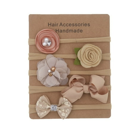 

Arvbitana Baby Girls Headbands Soft Elastic Nylon Flower Bowknot Hair Accessories Photo Props