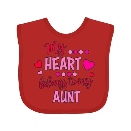 

Inktastic My Heart Belongs to my Aunt Gift Baby Boy or Baby Girl Bib