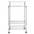 thumbnail image 3 of Storage Cart, 4 Layer Kitchen Bakers Rack Shelf Adjustable Microwave Oven Stand Silver, 3 of 8