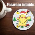 thumbnail image 4 of Mouse pad, Taza 11 Oz y Posavaso SVART diseño Pokemon Pikachu Feliz navidad MD4, 4 of 5