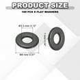 thumbnail image 2 of Uxcell Flat Washers 304 Stainless Steel Metal Metric Washers Electroplated Flat Gasket Spacer 100 Pcs M3 x1/8"ID x 5/16"OD, 2 of 7