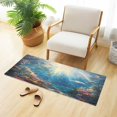 thumbnail image 4 of WOBOGO Underwater World Carpet 39x20in Kitchen Bathroom Livingroom Plush Absorbent Non-Slip Floor Mat, 4 of 8