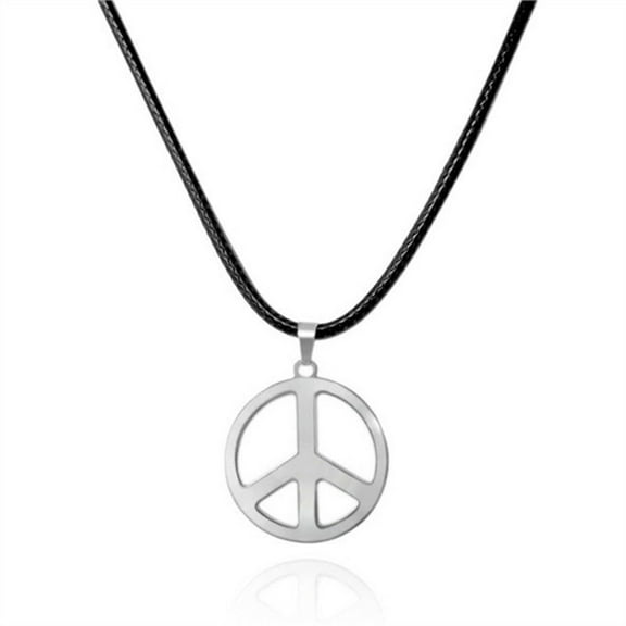 DESIGNICE Peace Symbol Necklace,Stainless Steel Pendant Necklace,Necklaces for Women,Silver