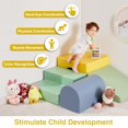 thumbnail image 4 of Climb & Crawl Activity Play Set - 4-Piece Climbing Soft Foam Block Play Structures for Toddler Infant Development, Color Coordination, Motor Skills (Multicolor-A), 4 of 6
