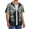 thumbnail image 2 of Kdxio Men's Hawaiian Shirt for Men Short Sleeve Shirt Floral Angelic White Wings Summer Casual Holiday Beach Button Down T-Shirts, 2 of 5