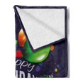 thumbnail image 2 of Birthday Soft Flannel Fleece Throw Blanket, Colorful Balloons Curling Ribbons Carnival Party Hat Illustration, Cozy Plush for Indoor and Outdoor Use, 50" x 70", Multicolor, by Ambesonne, 2 of 5