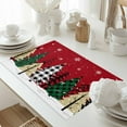 thumbnail image 5 of Red Merry Christmas Placemats Set of 4, Green Christmas Tree Table Mats Washable Heat-Resistant Non-Slip Place Mats for Kitchen Dinner Table Indoor Outdoor Decor,13x19 Inch White Snow Forest Winter, 5 of 9