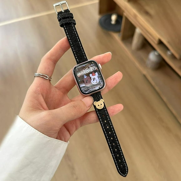 T Gift Of compatible Apple Watch Ultra 2 Ultra 49mm / 9 8 7 45mm / 6 5 4 SE (2023) SE (2022) SE 44mm / 3 2 1 42mm Denim Watch Strap
