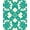 Teal, Pattern 2, variant on ODIKA 3x5 Machine Washable Non-Slip Area Rug, Retro Atomic Starburst Decorative Floor Covering High Traffic Rug, Green, 526145