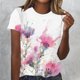 thumbnail image 5 of Camisetas de Manga Corta para las Mujeres Impresas Cuello Redondo Camiseta Casual, Camisetas Casuales de Mujer, 5 of 8