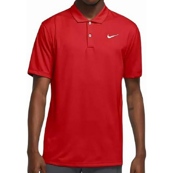 Nike Men's Victory Solid Dri-Fit Polo M University Red | White