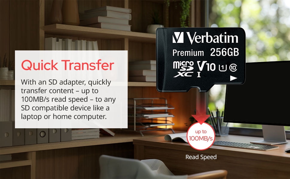 Verbatim 128GB Mirco SD card, 4 pk.