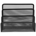 thumbnail image 1 of Metal Mesh Desktop Organizer File Folder Letters Magazine Holder for Home Office (Black), 1 of 4
