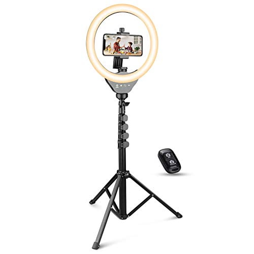 LED Ring Light with Stand and Phone Holder for Recording/Makeup/YouTube/ TIK Tok UBeesize 12'' Ring Light with 62'' Selfie Stick Tripod Compatible with Cell Phone Camera 