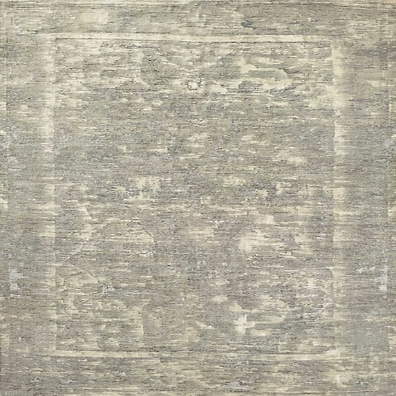 Ahgly Company Machine Washable Indoor Square Industrial Modern Bullet Shell Brown Area Rugs, 4' Square