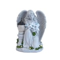thumbnail image 3 of Estatua de ángel de jardín con energía luz, figuras decorativas de ángel de resina para exteriores, regalos para mamá, abuela, decoración para De rodillas, 3 of 8